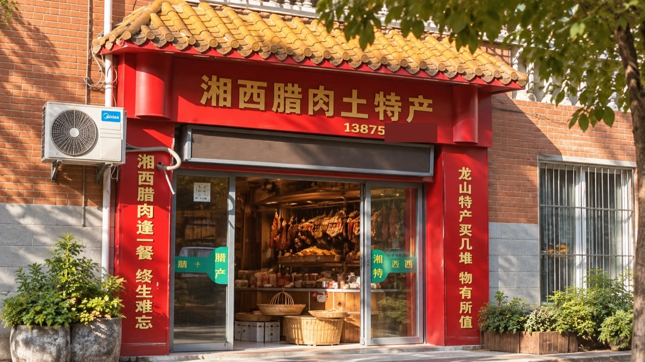 湘西腊肉土特产店门店正面照片